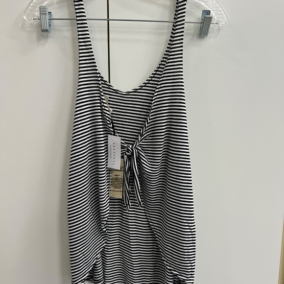 NYTT- Tie Back Tank- Black&White Stripe- Size 0 (XS)- Tags on - Picture 12 of 13